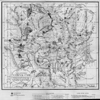 Map of a mountainous terrain