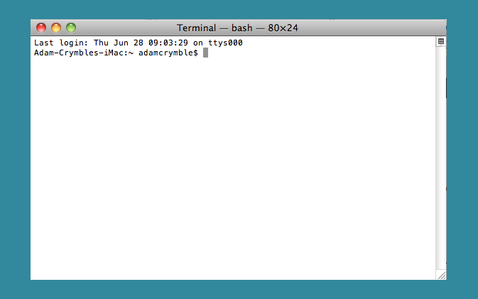 The Mac Command Line, Terminal