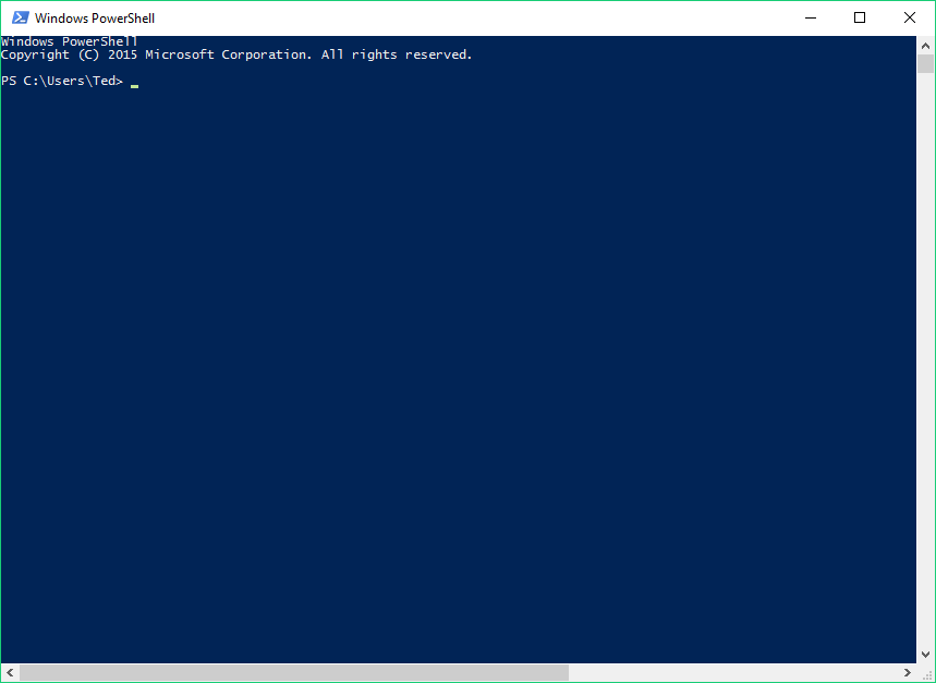 Puesta en marcha de PowerShell